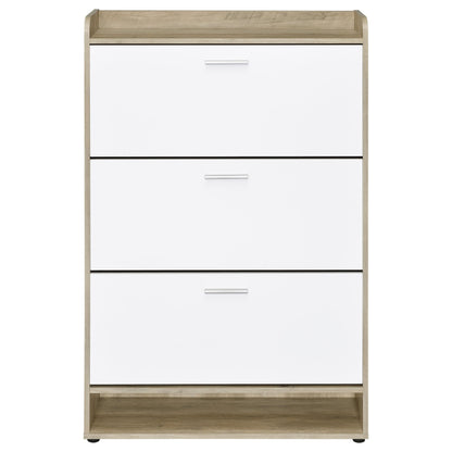 Coaster Furniture Denia 950403 3-tier Engineered Wood Shoe Cabinet - White IMAGE 5