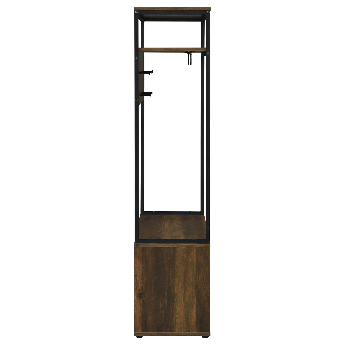 Coaster Furniture Quincy 980006 2-door Coat Rack Hall Tree Storage Bench - Dark Pine IMAGE 8