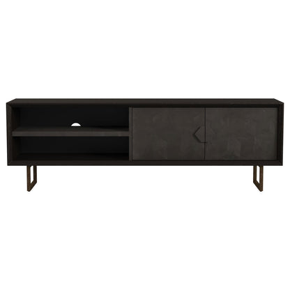 Coaster Furniture Marsden 703003 2-door Mango Wood 70" TV Stand - Charcoal Black IMAGE 4