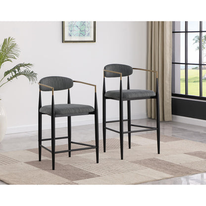  Coaster Furniture Tina 121186 Fabric Upholstered Counter Chair - Dark Grey IMAGE 10