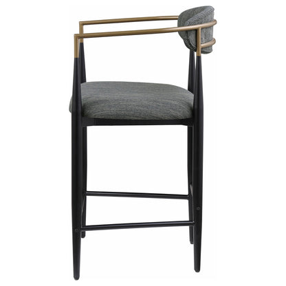Coaster Furniture Tina 121186 Fabric Upholstered Counter Chair - Dark Grey IMAGE 4