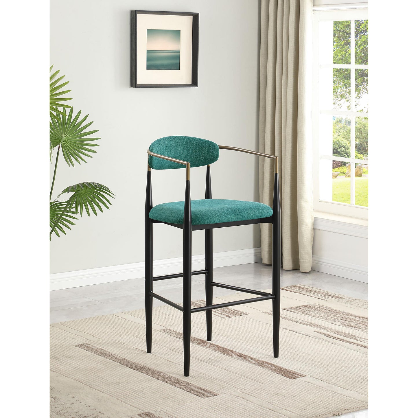Coaster Furniture Tina 121188 Fabric Upholstered Bar Chair - Green IMAGE 8