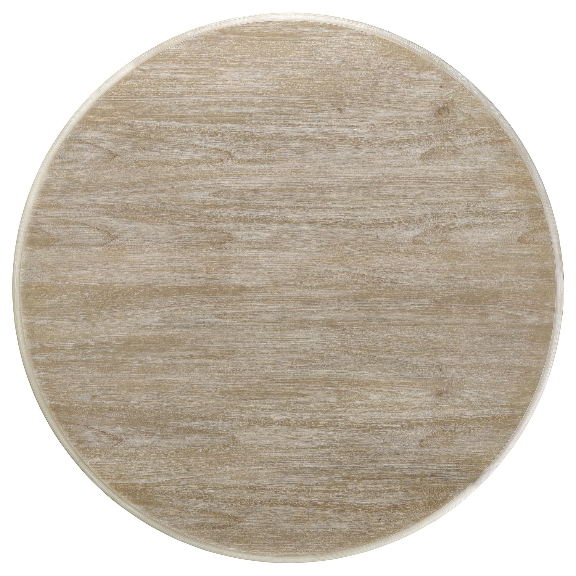  Coaster Furniture Trofello 123120 Round 60-inch Pedestal Dining Table - White Washed IMAGE 5