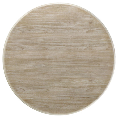  Coaster Furniture Trofello 123120 Round 60-inch Pedestal Dining Table - White Washed IMAGE 5
