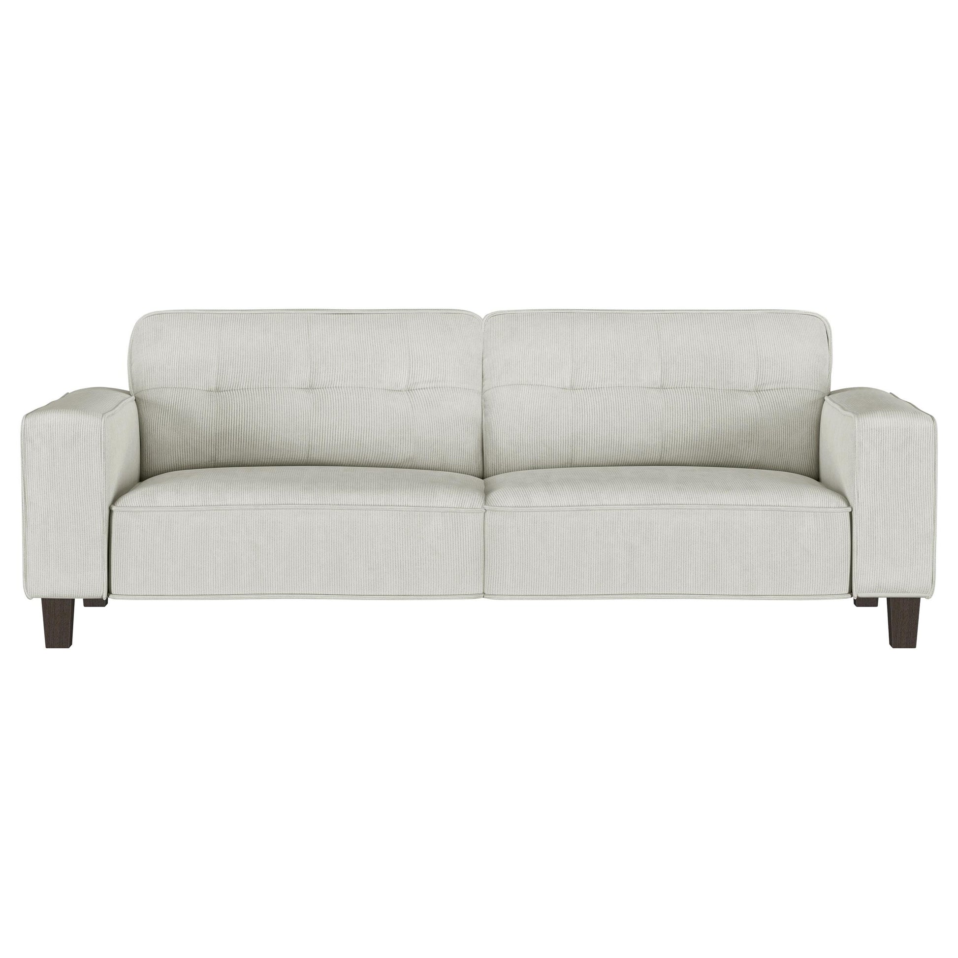 Coaster Furniture Deerhurst 509647 Upholstered Track Arm Tufted Sofa - Greige IMAGE 2