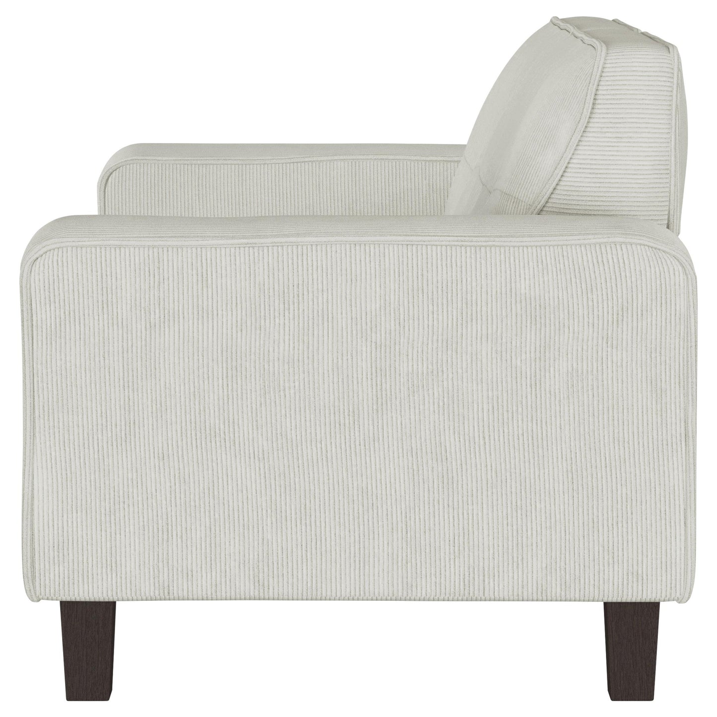 Coaster Furniture Deerhurst 509648 Upholstered Track Arm Tufted Loveseat - Greige IMAGE 4