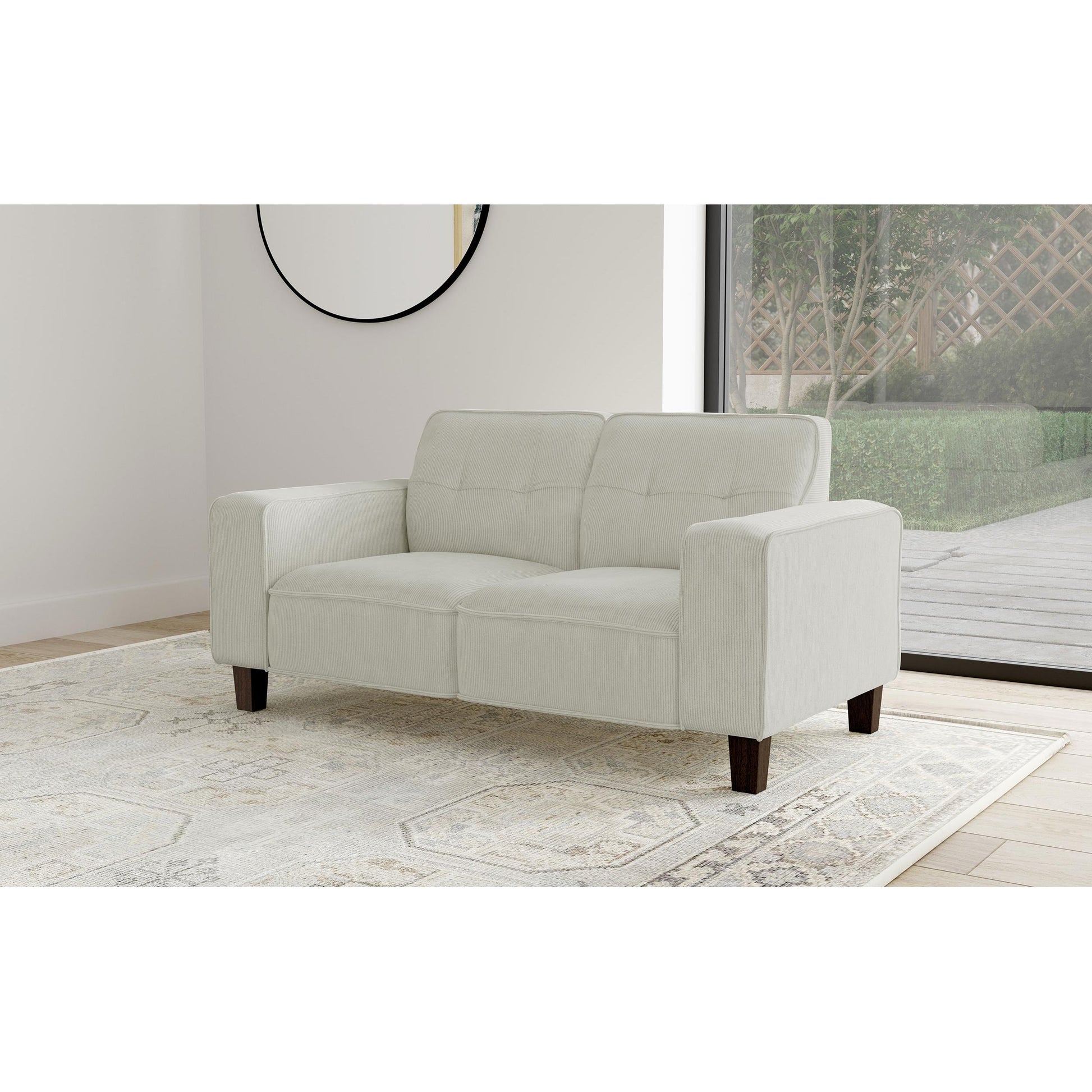 Coaster Furniture Deerhurst 509648 Upholstered Track Arm Tufted Loveseat - Greige IMAGE 9