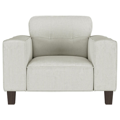 Coaster Furniture Deerhurst 509649 Upholstered Track Arm Tufted Accent Chair - Greige IMAGE 2