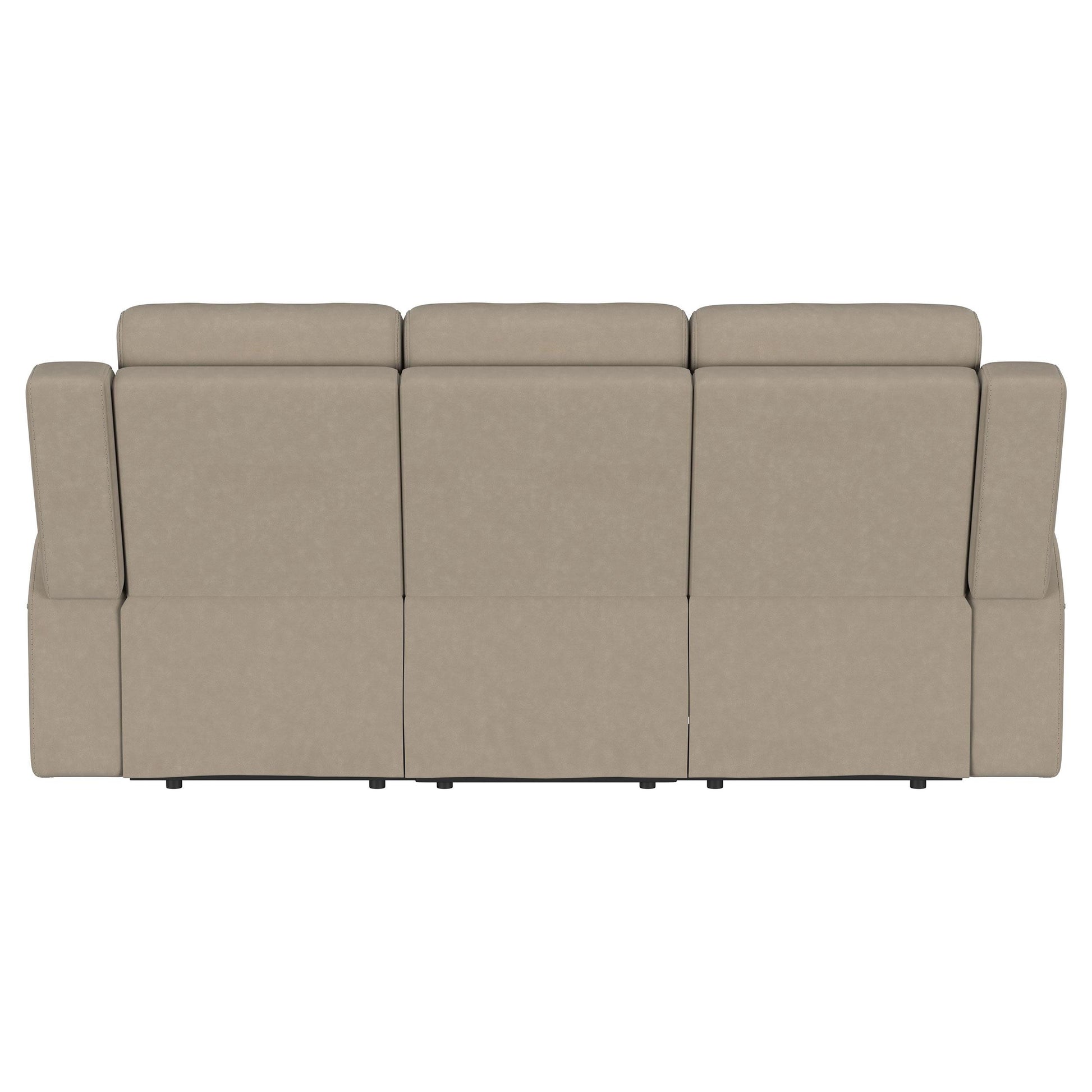 Coaster Furniture Brentwood 610281 Upholstered Motion Reclining Sofa - Taupe IMAGE 6
