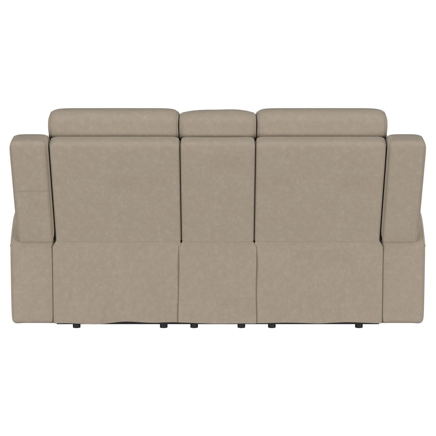  Coaster Furniture Brentwood 610282 Upholstered Motion Reclining Loveseat - Taupe IMAGE 7