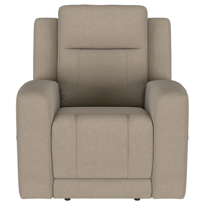 Coaster Furniture Brentwood 610283 Upholstered Recliner Chair - Taupe IMAGE 3
