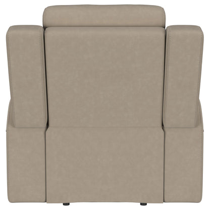 Coaster Furniture Brentwood 610283 Upholstered Recliner Chair - Taupe IMAGE 7