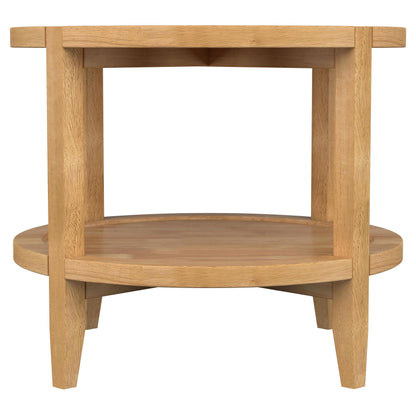 Coaster Furniture Camillo 709697 Round Solid Wood Side End Table - Maple Brown IMAGE 5