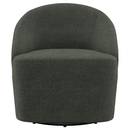 Coaster Furniture Leon 903075 Upholstered Barrel Accent Swivel Chair - Hunter Green IMAGE 2