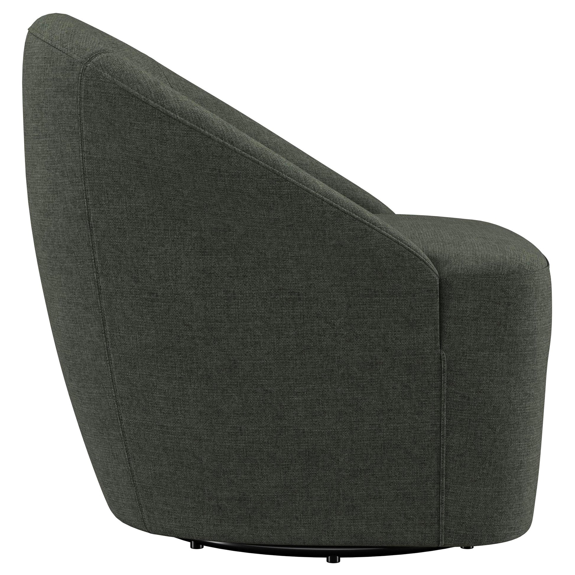 Coaster Furniture Leon 903075 Upholstered Barrel Accent Swivel Chair - Hunter Green IMAGE 8