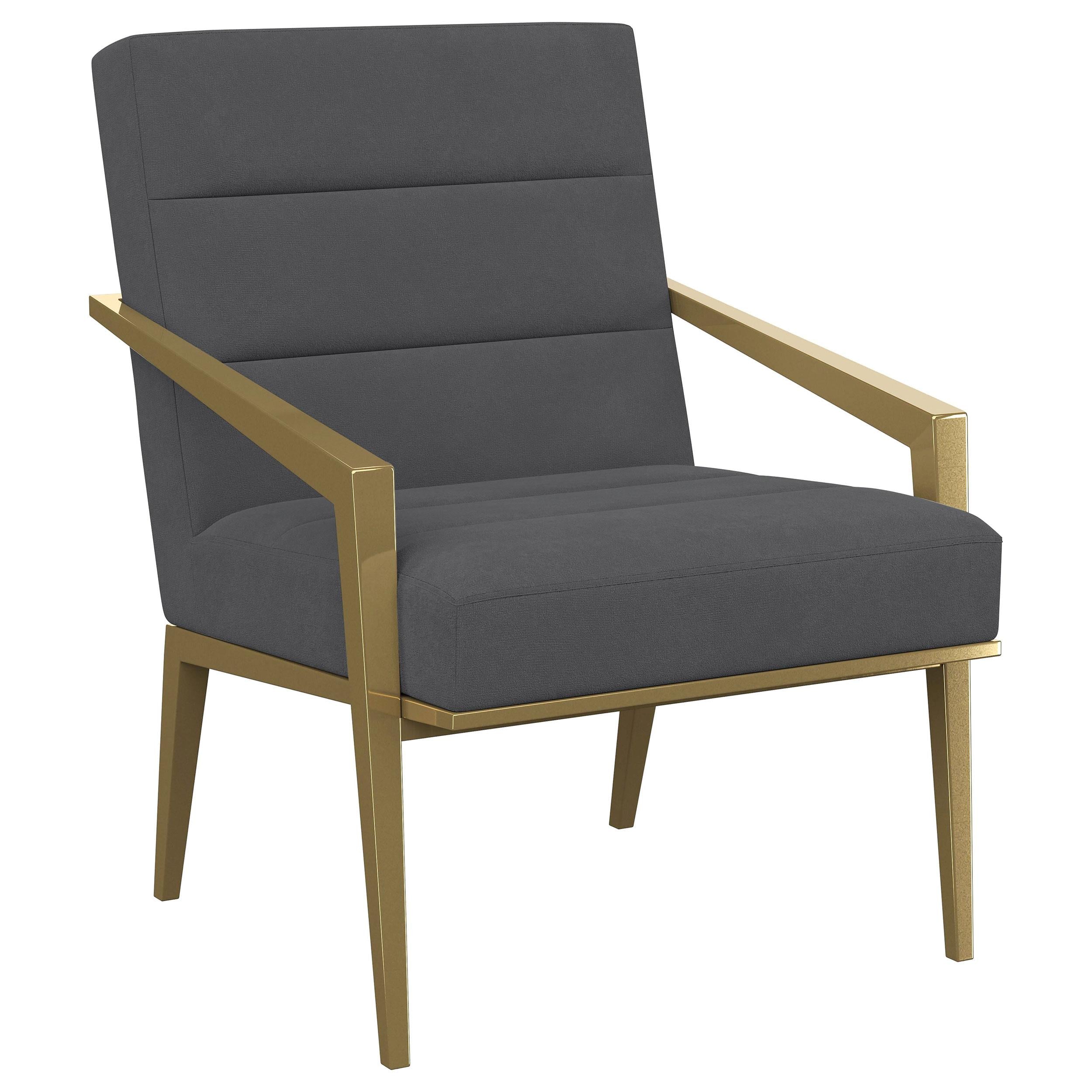  Coaster Furniture Kirra 903144 Upholstered Metal Arm Accent Chair - Dark Grey IMAGE 1