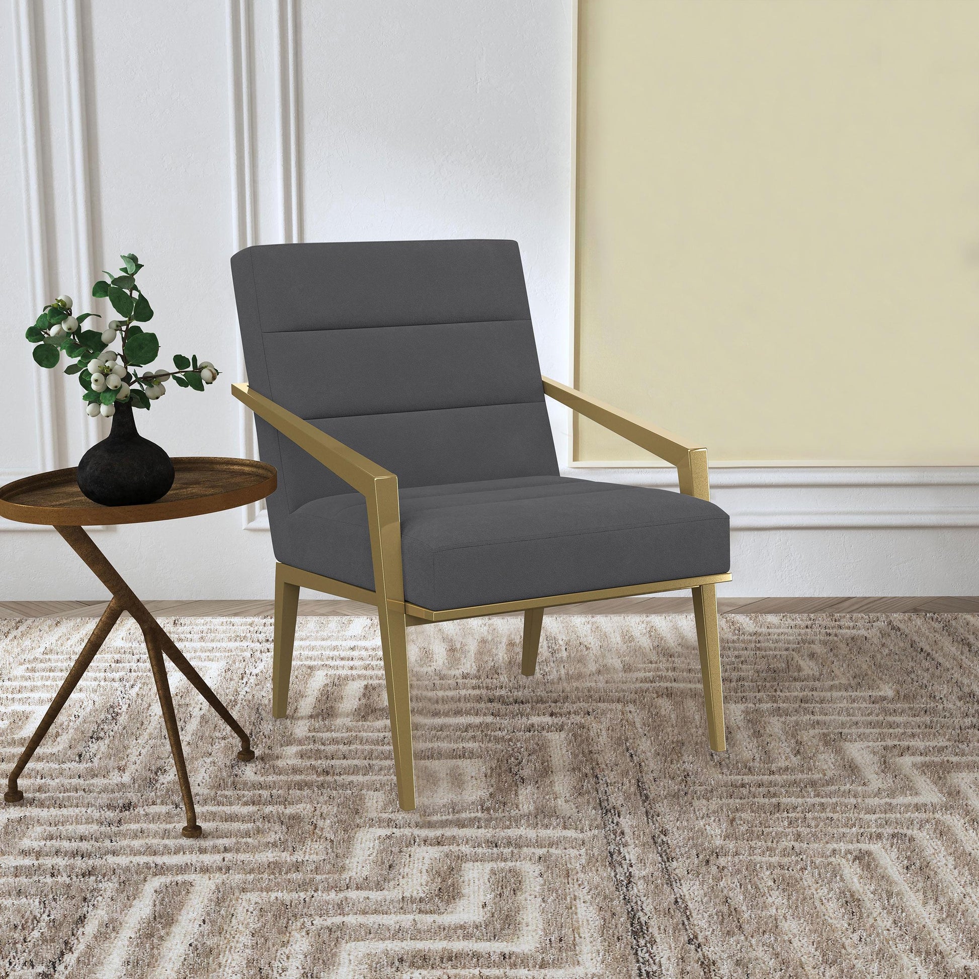  Coaster Furniture Kirra 903144 Upholstered Metal Arm Accent Chair - Dark Grey IMAGE 10