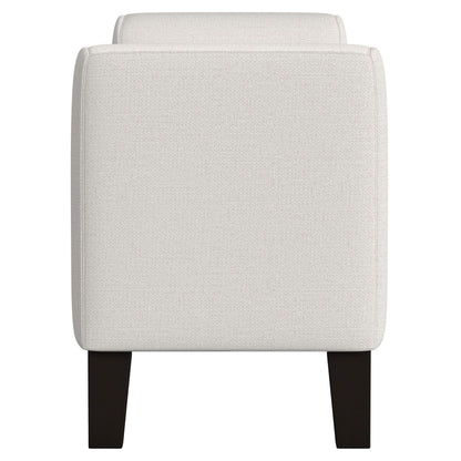  Coaster Furniture Rex 910260 Fabric Upholstered Accent Bench with Armrests - Vanilla IMAGE 4