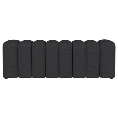  Coaster Furniture Summer 910294 Fabric Upholstered Tufted Accent Bench - Charcoal IMAGE 2