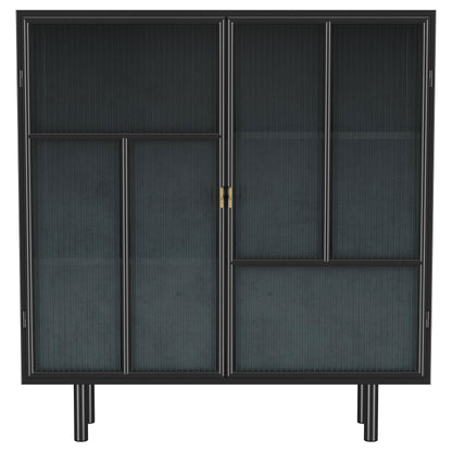 Coaster Furniture Dalia 950385 2-door Accent Storage Cabinet with Shelving - Black IMAGE 3