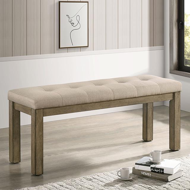  Furniture of America Templemore CM3514BR-BN Bench IMAGE 1