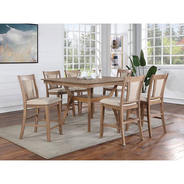 Furniture of America Upminster CM3984NT-PT Counter Height Table IMAGE 2