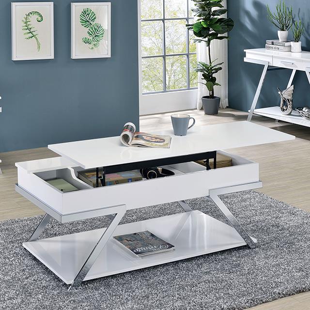  Furniture of America Titus CM4193WH-C Coffee Table IMAGE 1