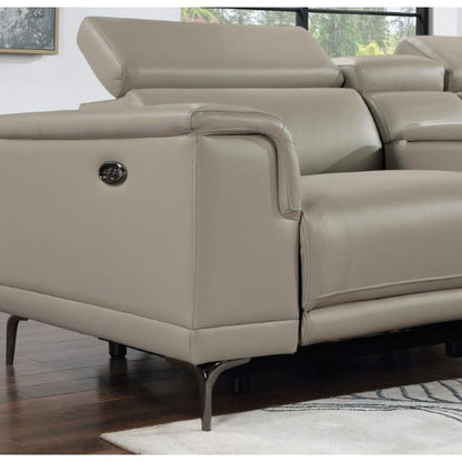  Furniture of America Linwurst Power Reclining Leatherette Sectional CM6457GY-PM-SECT IMAGE 4