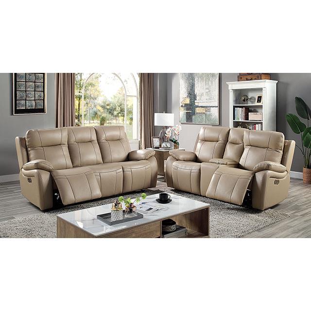  Furniture of America Gaspe Power Leather Recliner CM6739LB-CH-PM IMAGE 2