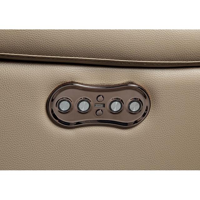  Furniture of America Gaspe Power Leather Recliner CM6739LB-CH-PM IMAGE 3