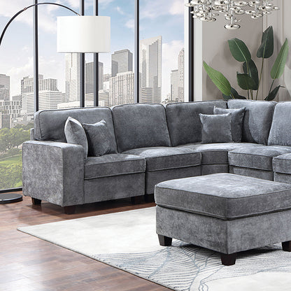  Furniture of America Cajeme Fabric Sectional CM6744GY-SECT IMAGE 2