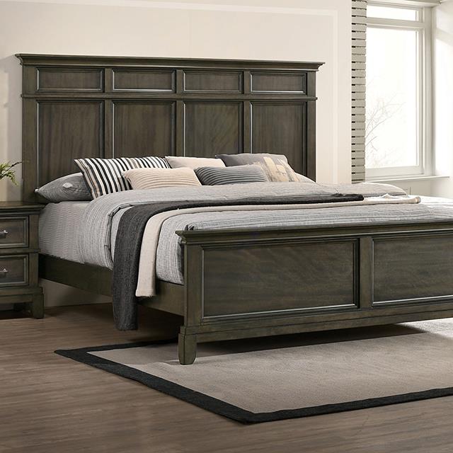  Furniture of America Houston CM7221GY-CK California King Bed IMAGE 1