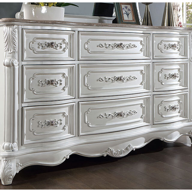  Furniture of America Rosalind 9-Drawer Dresser CM7243WH-D IMAGE 3
