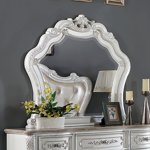  Furniture of America Rosalind Dresser Mirror CM7243WH-M IMAGE 1