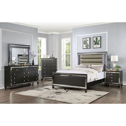 Furniture of America Calandria 3-Drawer Nightstand CM7320GY-N IMAGE 2