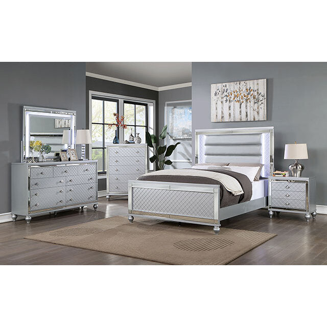  Furniture of America Calandria King Bed CM7320SV-EK-BED IMAGE 2