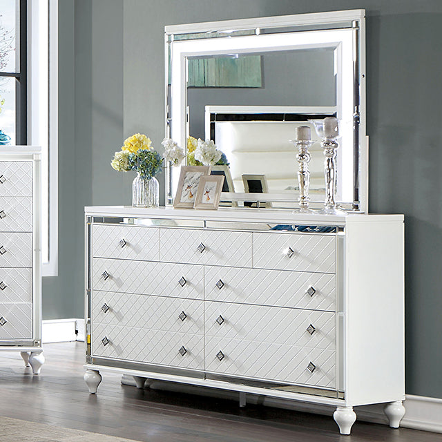  Furniture of America Calandria Dresser CM7320WH-D IMAGE 1