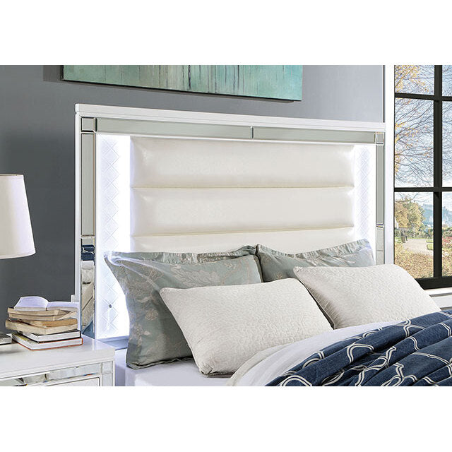  Furniture of America Calandria King Bed CM7320WH-EK-BED IMAGE 3