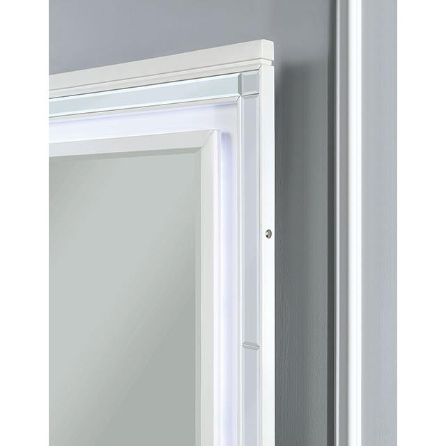  Furniture of America Calandria Dresser Mirror CM7320WH-M IMAGE 3