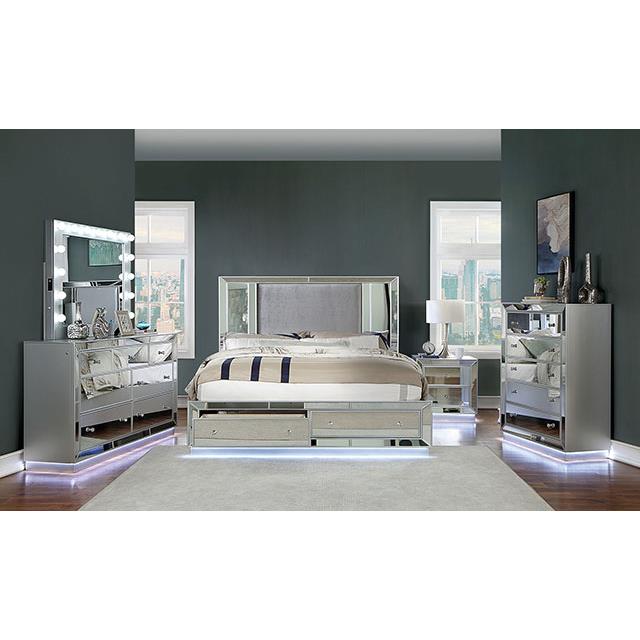  Furniture of America Belladonna CM7417SV-N Night Stand IMAGE 2