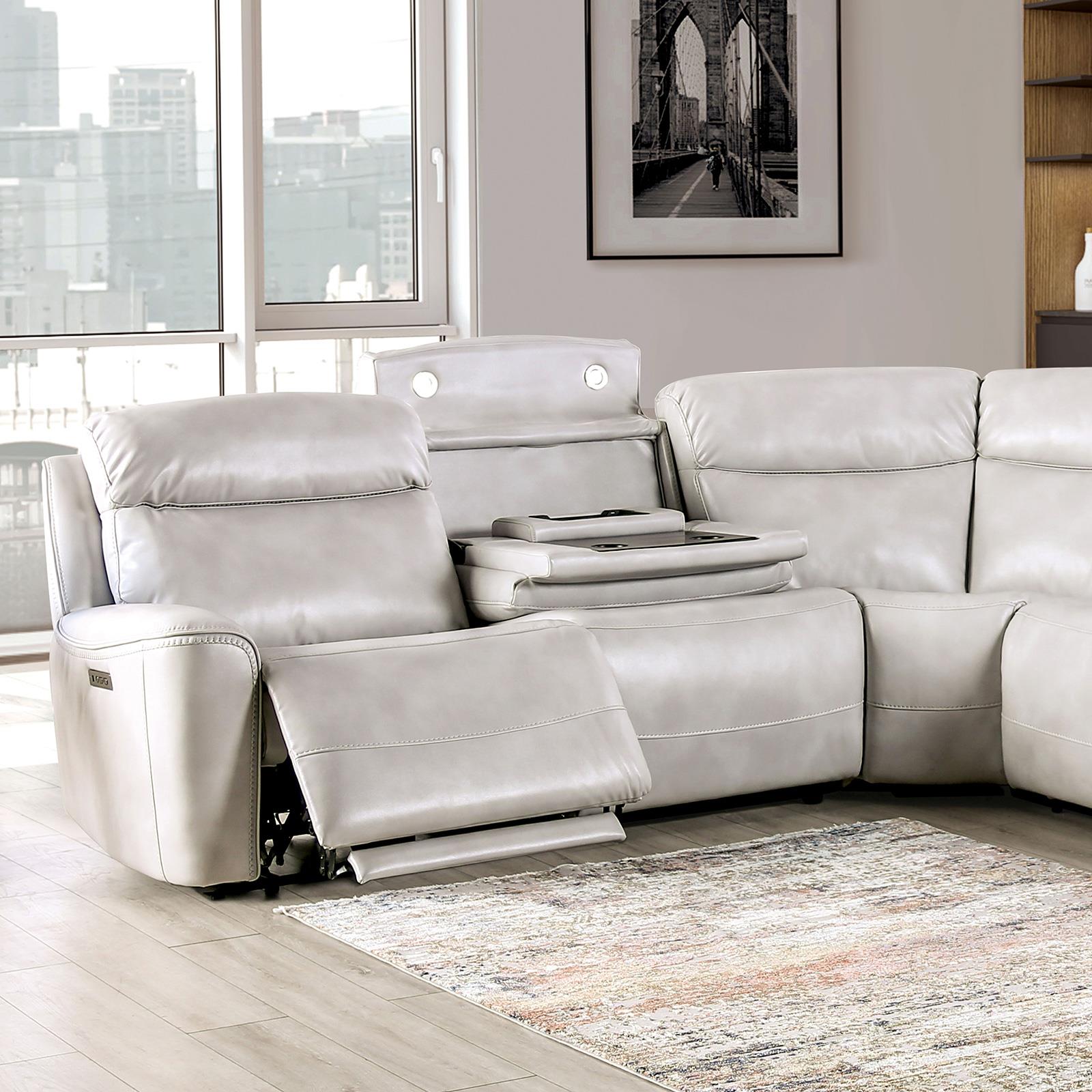 Furniture of America Edmondus CM9923FG-SECT-PM Power Sectional IMAGE 1