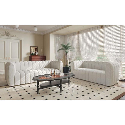 Furniture of America Aversa FM61002WH-LV Loveseat IMAGE 2