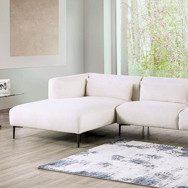Furniture of America Paderborn FM63002WH-SECT-L Sectional, Left Chaise IMAGE 1
