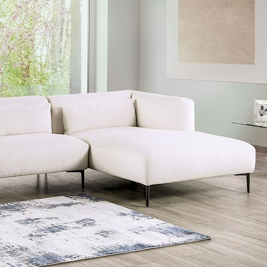 Furniture of America Paderborn FM63002WH-SECT-R Sectional, Right Chaise IMAGE 1