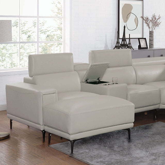  Furniture of America Brekstad Leatherette Sectional FOA6476LG-SECT-J IMAGE 2