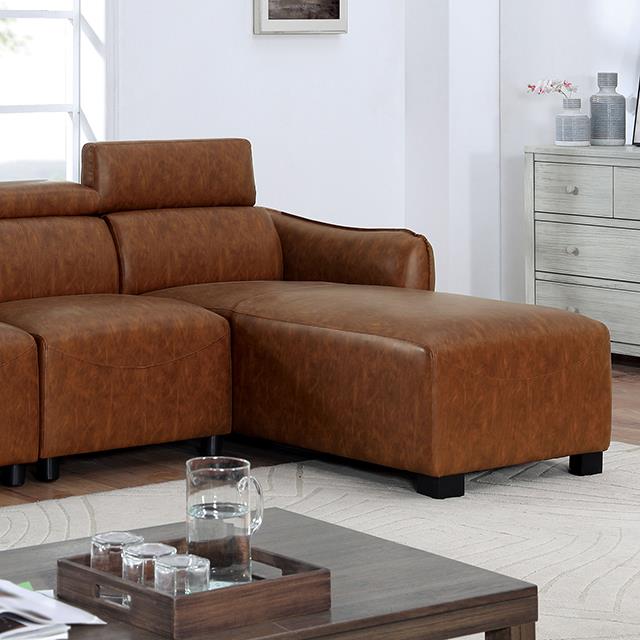  Furniture of America Holmestrand Leatherette Sectional FOA6484BR-SECT IMAGE 1