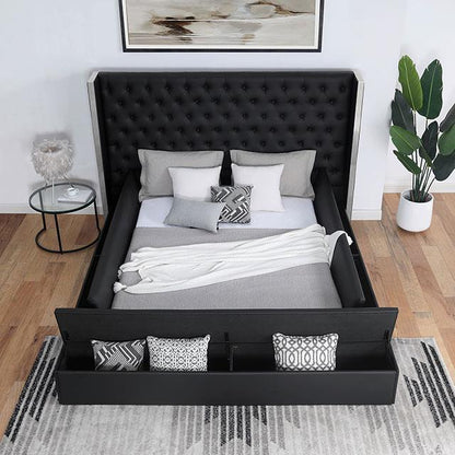  Furniture of America Eudora Queen Platform Bed FOA7223BK-Q-BED IMAGE 3
