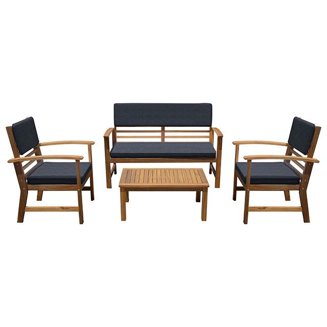  Furniture of America Hana GM-1020BL-4PK 4 pc Patio Set IMAGE 1