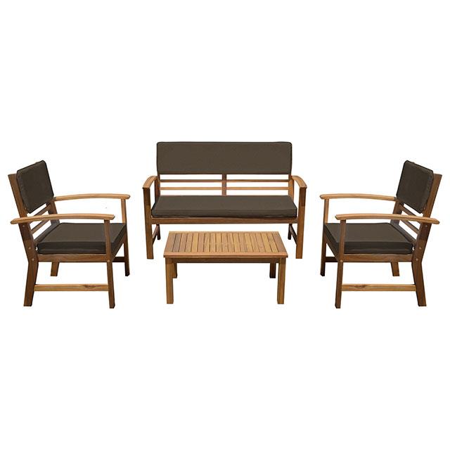  Furniture of America Hana GM-1020BR-4PK 4 pc Patio Set IMAGE 1
