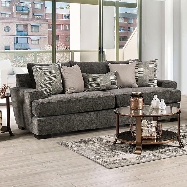  Furniture of America Holborn Stationary Fabric Sofa SM1220-SF IMAGE 1
